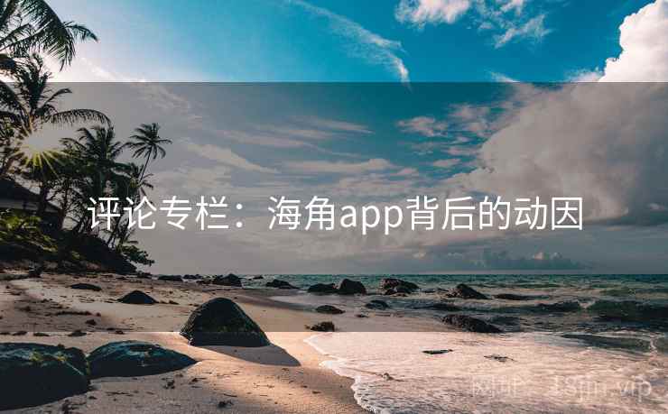评论专栏:海角app背后的动因